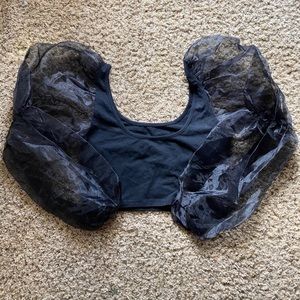 Bubble Sleeve Crop Top